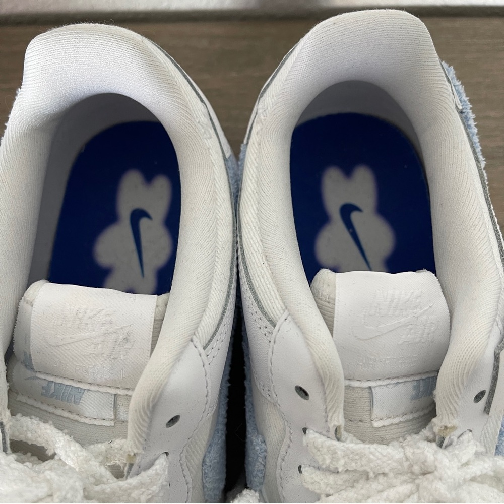 Nike Air Force 1 Low Shadow Chenille Swoosh Blue Tint (Women's) FJ4567-100 w/box - Picture 6 of 14